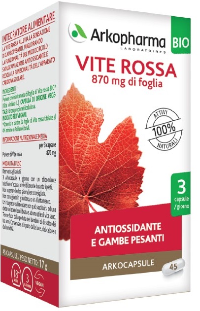 ARKO CAPSULE VITE ROSSA BIO 45 CAPSULE - pharmaluna