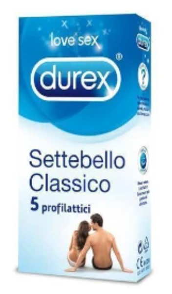 PROFILATTICO DUREX SETTEBELLO CLASSICO 5 PEZZI - pharmaluna
