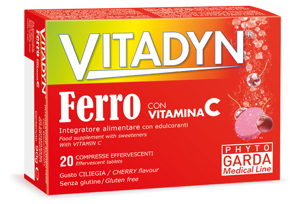 VITADYN FERRO + VITAMINA C 20 COMPRESSE EFFERVESCENTI - pharmaluna