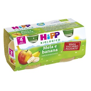 HIPP BIO FRUTTA GRATTUGGIATA MELA BANANA 4X100 G - pharmaluna