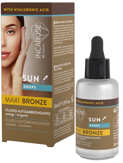 INCAROSE MAXI BRONZE SUN DROPS FLUIDO AUTOABBRONZANTE 30 ML - pharmaluna