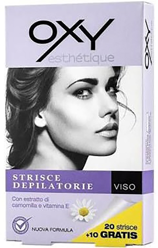 OXY STRISCE DEPILATORIE VISO 20 PEZZI - pharmaluna