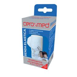 BENDA ELASTICA CEROXMED 6X450 CM CON GANCIO 1 PEZZO - pharmaluna