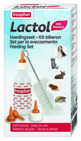 NURSING SET BEAPHAR CONTENENTE 1 BIBERON + 6 TETTARELLE RICAMBIO + 1 SCOVOLINO - pharmaluna