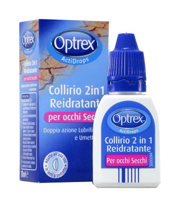 GOCCE OCULARI OPTREX ACTIDROPS 2IN1 REIDRATANTE OCCHI STANCHI 1 PEZZO - pharmaluna
