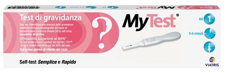 TEST DI GRAVIDANZA RAPIDO HCG MYTEST 1 PEZZO - pharmaluna