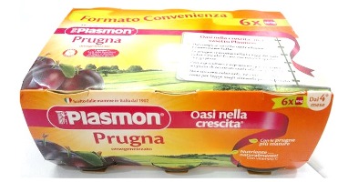 PLASMON OMOGENEIZZATO PRUGNA 6 X 104 G - pharmaluna