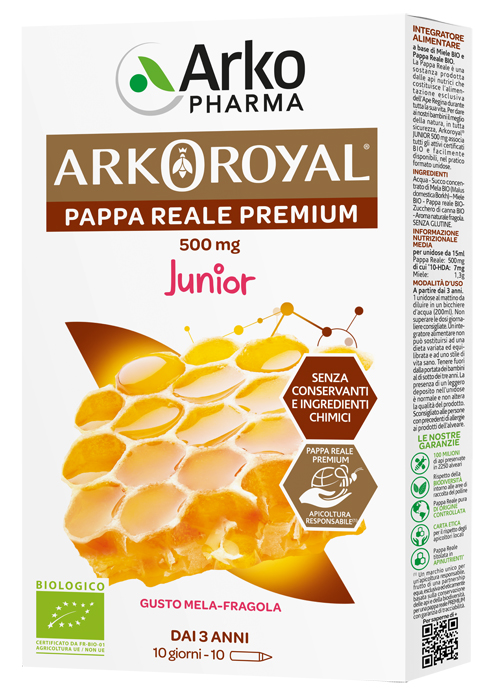 ARKOROYAL PAPPA REALE BIOLOGICA 500 MG 10 UNICA DOSE - pharmaluna