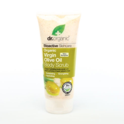 DR ORGANIC VIRGIN OLIVE OIL OLIO DI OLIVA BODY SCRUB CORPO 200 ML - pharmaluna