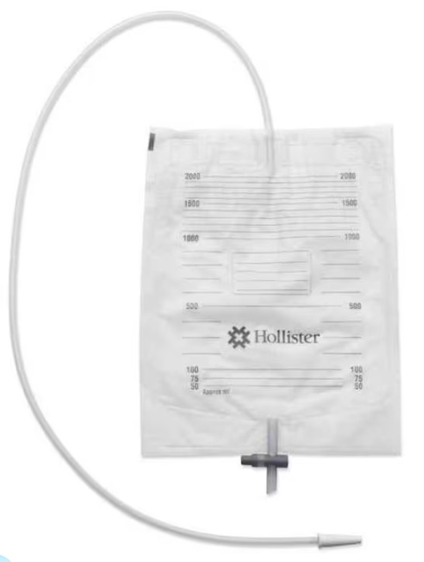 SACCA URINA DA LETTO STANDARD MONOUSO HOLLISTER LUNGHEZZA TUBO 90CM CAPACITA' 2L GRADUATA 30 PEZZI - pharmaluna