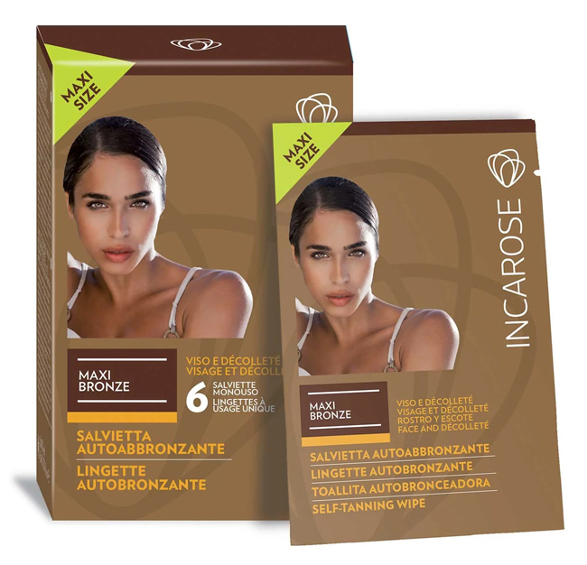 INCAROSE MAXI BRONZE 6 SALVIETTE VEG* - pharmaluna