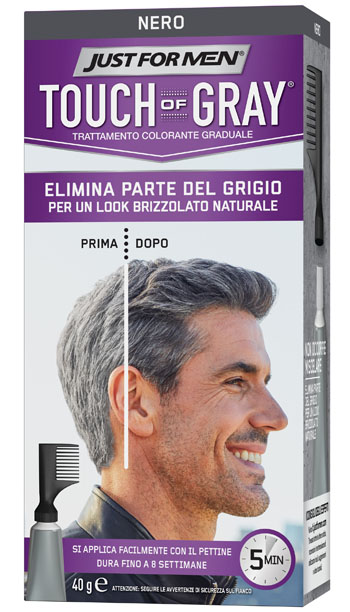 JUST FOR MEN TOUCH OF GRAY NERO 40 G - pharmaluna