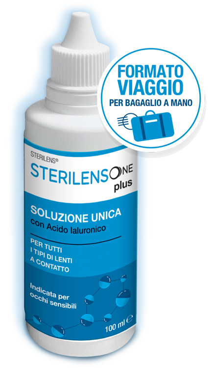 SOLUZIONE UNICA STERILENS ONE PLUS CON ACIDO IALURONICO 100 ML - pharmaluna