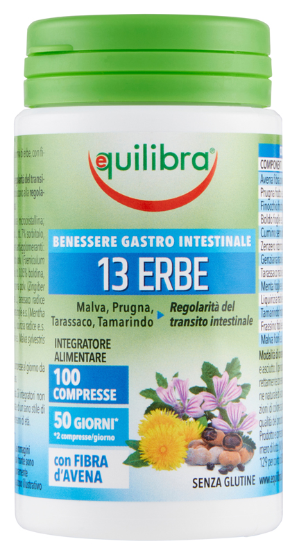 13 ERBE CON FIBRA 100 COMPRESSE - pharmaluna