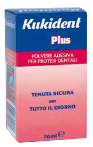 KUKIDENT PLUS POLVERE ADESIVA PER PROTESI DENTARIE 30 G - pharmaluna