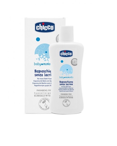 CHICCO COSMETICI BABY MOMENTS BAGNOSCHIUMA 200 ML - pharmaluna