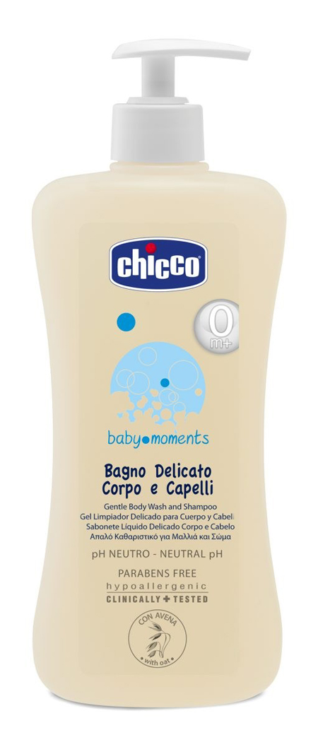 CHICCO COSMETICI BABY MOMENTS CORPO CAPELLI 500 ML - pharmaluna