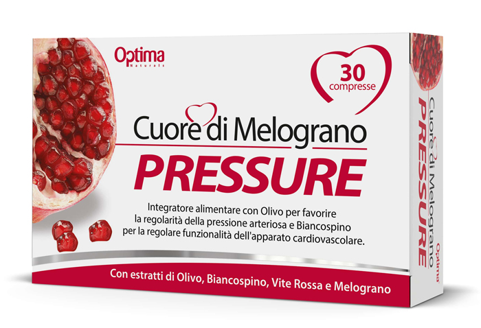 CUORE DI MELOGRANO PRESSURE 30 COMPRESSE 1 G - pharmaluna