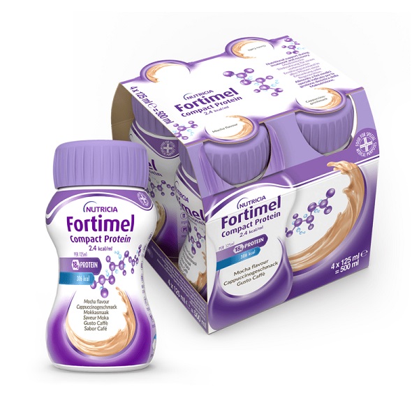 FORTIMEL COMPACT PROTEIN CAFFE' 4 BOTTIGLIE DA 125 ML - pharmaluna