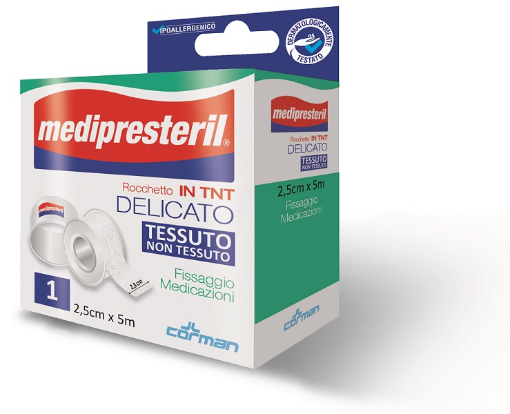 CEROTTO IN ROCCHETTO TESSUTO NON TESSUTO MEDIPRESTERIL 5X250CM - pharmaluna