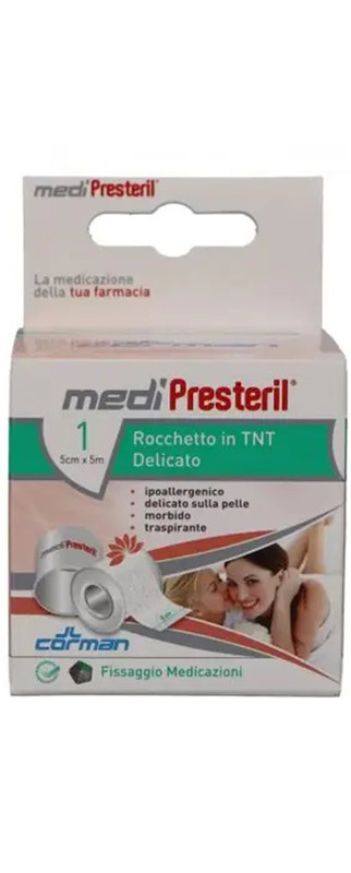 CEROTTO MEDIPRESTERIL TESSUTO NON TESSUTO IN ROCCHETTO CM 5 X 5 M - pharmaluna