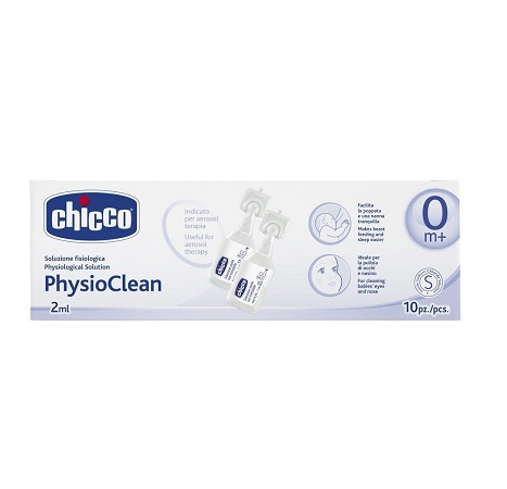 CHICCO PHYSIOCLEAN SOLUZIONE FISIOLOGICA 10 FLACONCINI 2 ML - pharmaluna