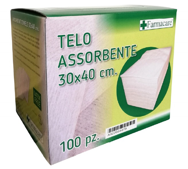 TELO ASSORBENTE 30X40CM 100 PEZZI - pharmaluna