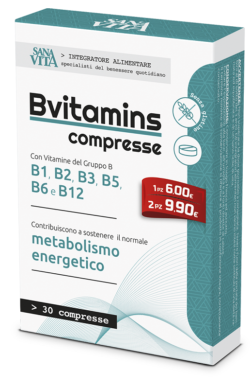 SANAVITA B-VITAMINS 30 COMPRESSE - pharmaluna