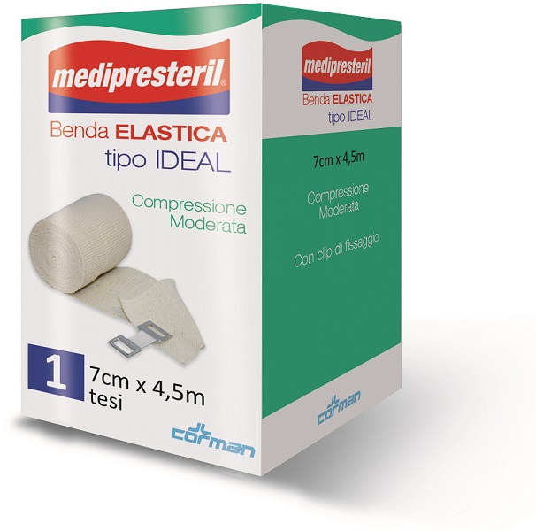 BENDA ELASTICA MEDIPRESTERIL IDEAL CM7X45MT - pharmaluna