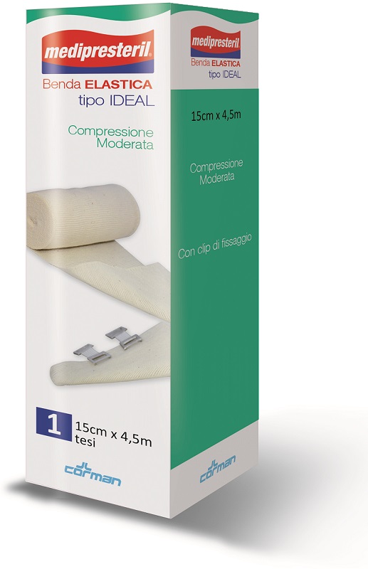 BENDA ELASTICA MEDIPRESTERIL IDEAL CM15X45MT - pharmaluna
