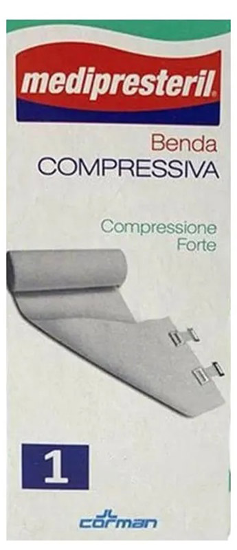 BENDA ELASTICA MEDIPRESTERIL COMPRESSIONE FORTE 10X450CM - pharmaluna