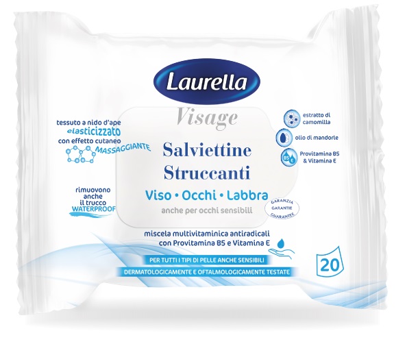 LAURELLA VISAGE SALVIETTINA STRUCCANTE 20 PEZZI - pharmaluna