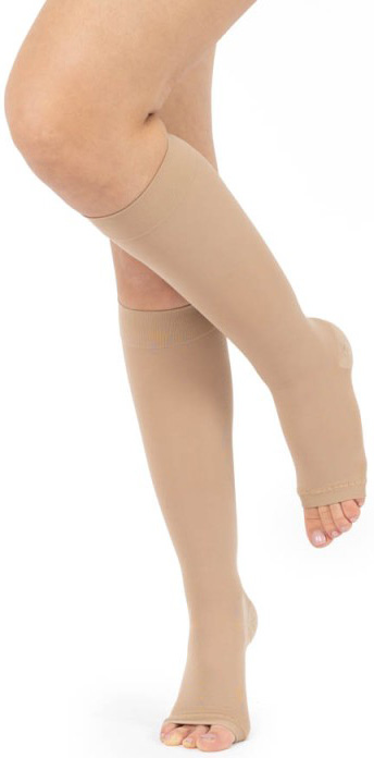 ALBERT ANDRE' 235 CCL 1 GAMBALETTO A-D TERAPEUTICO MICROFIBRE PUNTA APERTA BATTERIOSTATICO LYCRA MM HG 20-30 BISCOTTO XL-STANDARD - pharmaluna