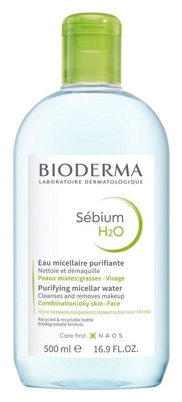 SEBIUM H2O ACQUA MICELLARE DETERGENTE PURIFICANTE 500 ML - pharmaluna