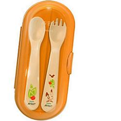 AVENT SET POSATINE DA VIAGGIO 12 MESI+ - pharmaluna