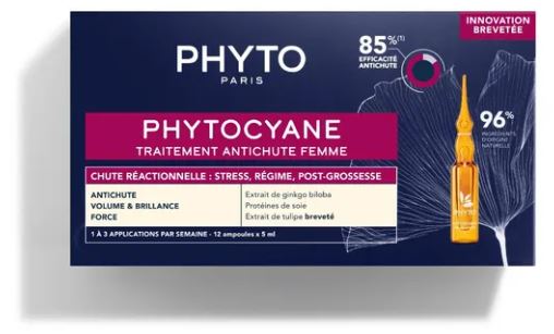 PHYTO PHYTOCYANE TRATTAMENTO ANTICADUTA CAPELLI DONNA 12 FIALE 7,5 ML - pharmaluna