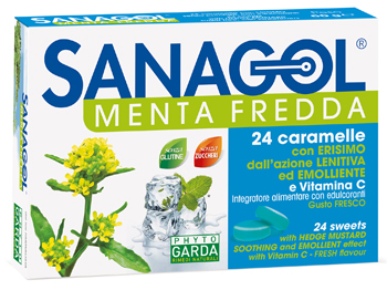 SANAGOL MENTA FREDDA 24 CARAMELLE - pharmaluna