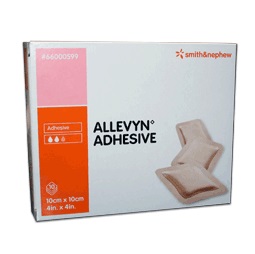 MEDICAZIONE ALLEVYN ADHESIVE 10 CM X 10 CM 10 PEZZI - pharmaluna
