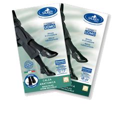 CALZA UOMO COTONE 140 DENARI PICCOLA NERO - pharmaluna