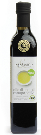 HANF&NATUR CANAPA OLIO DI SEMI BIO 500 ML - pharmaluna