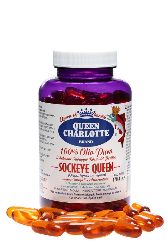 OLIO PURO SALMONE SELVAGGIO ROSSO 120 CAPSULE - pharmaluna