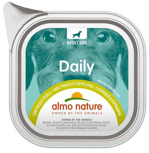 DAILY MENU DOGS CON POLLO E PISELLI 100 G - pharmaluna