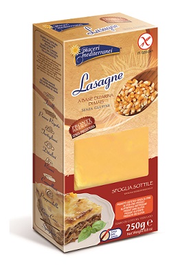 PIACERI MEDITERRANEI PASTA FARINA MAIS LASAGNE 250 G - pharmaluna