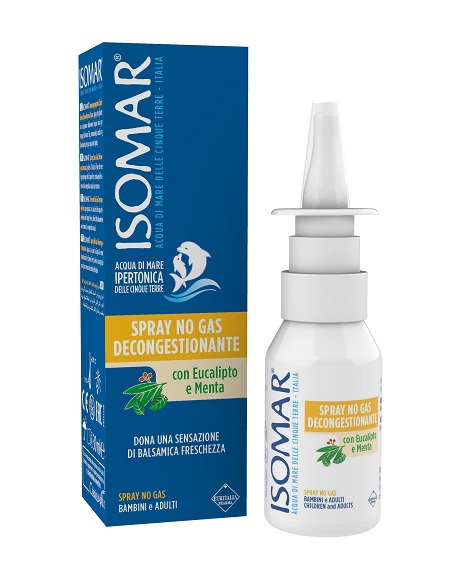 ISOMAR SOLUZIONE ACQUA MARE NASO IPERTONICA NASO SPRAY DECONGESTIONANTE 30 ML - pharmaluna