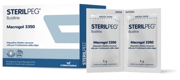STERILPEG MACROGOL 3350 10 BUSTINE BIPARTITE 10 G - pharmaluna