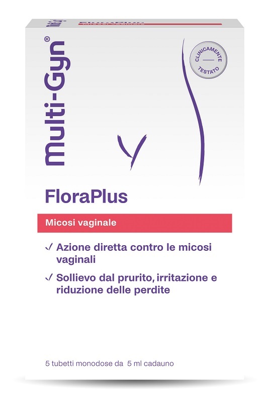 FLORAPLUS MULTI-GYN CANDIDOSI VAGINALE 5 TUBETTI X 5 ML - pharmaluna