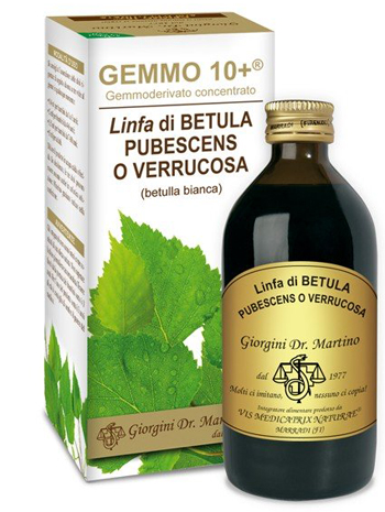 GEMMO 10+ BETULLA B LINFA 200 ML LIQUIDO ANALCOLICO - pharmaluna