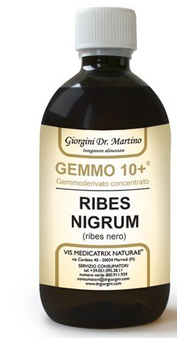 GEMMO 10+ RIBES NERO 500 ML LIQUIDO ANALCOLICO - pharmaluna