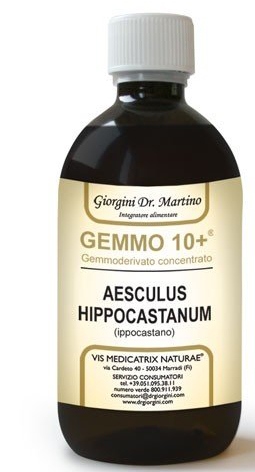GEMOO 10+ GEMMODERIVATO CONCENTRATO IPPOCASTANO LIQUIDO ANALCOLICO AESCULUS HIPPOCASTANUM IPPOCASTANO 500 ML - pharmaluna