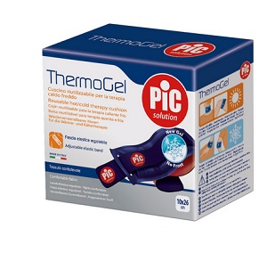THERMOGEL CUSCINO TERAPIA CALDO FREDDO 10X26 CM CON FASCIA ELASTICA - pharmaluna